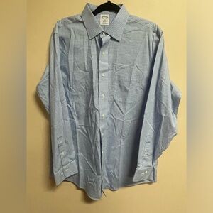 Brooks Brothers Regent Button Down Shirt Men 16 1/2 - 4/5 Blue Stripe